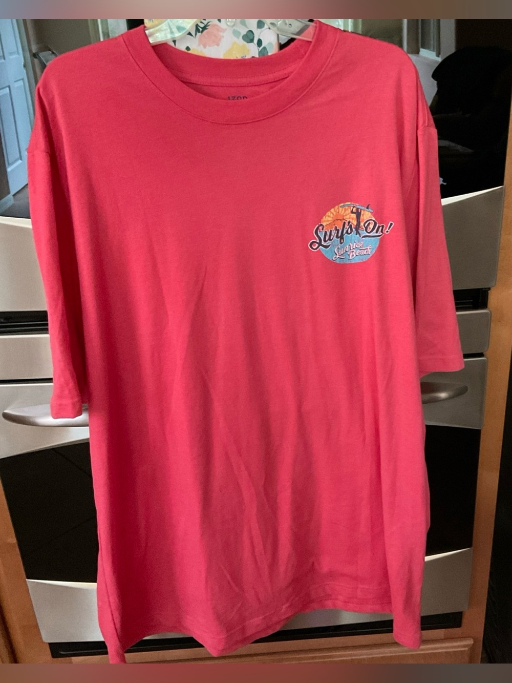 Izod Saltwater T Shirt 2XLT Tall Adult Short Sleeve Surf’s On Sunrise Beach NWT